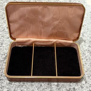 Vintage Farrington 1960’s Genuine Texol  Brown Jewelry Box